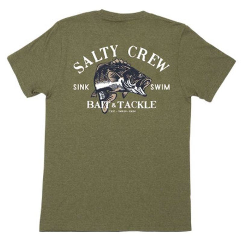 Salty Crew Bass Man Short Sleeve T-Shirt – Spruce – Large