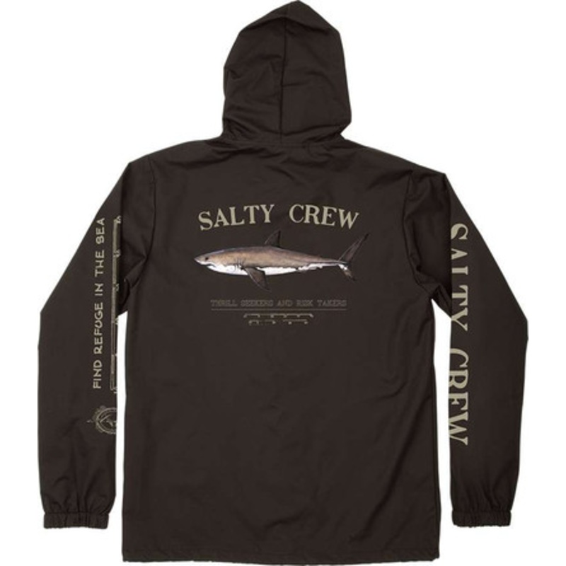 Salty Crew Bruce Snap Jacket – Black – X-Large