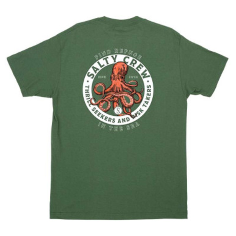 Salty Crew Deep Reach Short Sleeve T-Shirt – Spruce – X-Large
