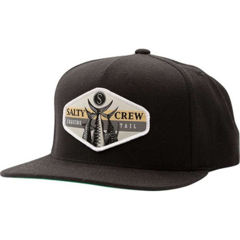 Salty Crew High Tail 5 Panel Hat – Black