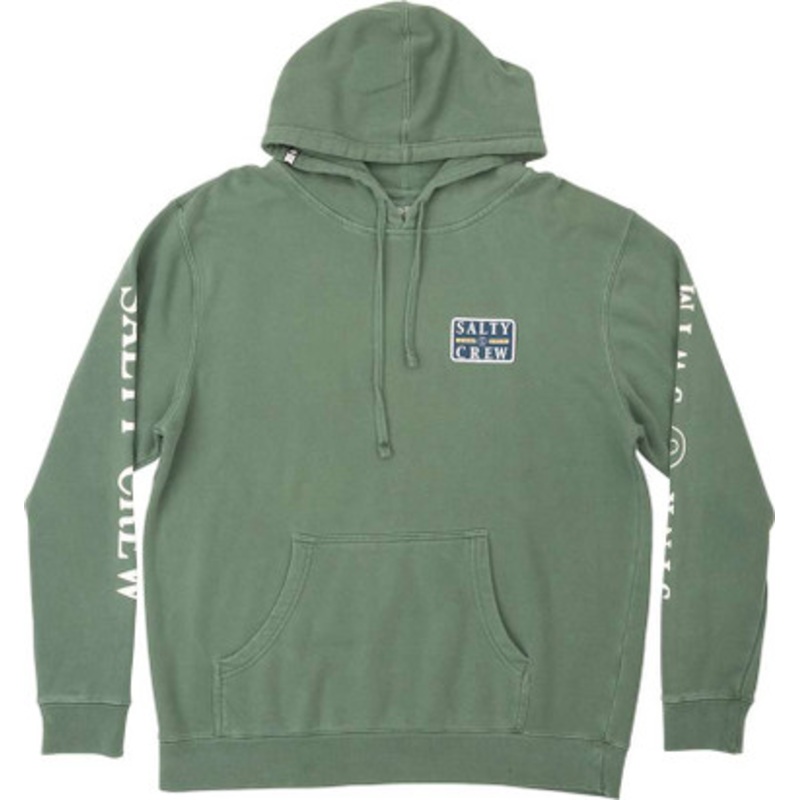 Salty Crew Patchy Overdyed Fleece – Alpine – 2X-Large