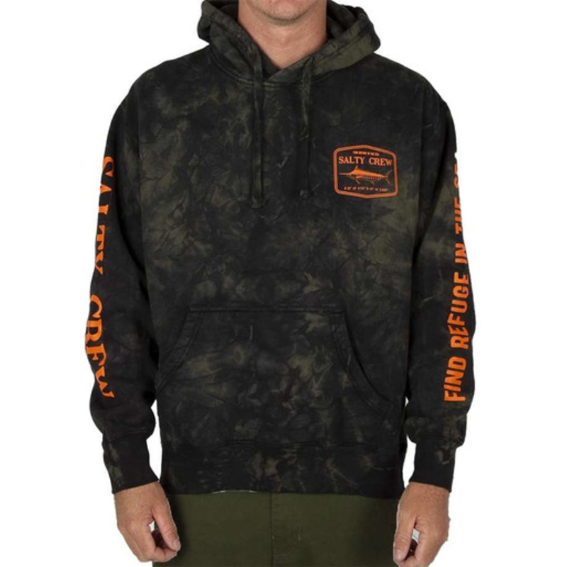 Salty Crew Stealth Tie Dye Fleece – Black – X-Large