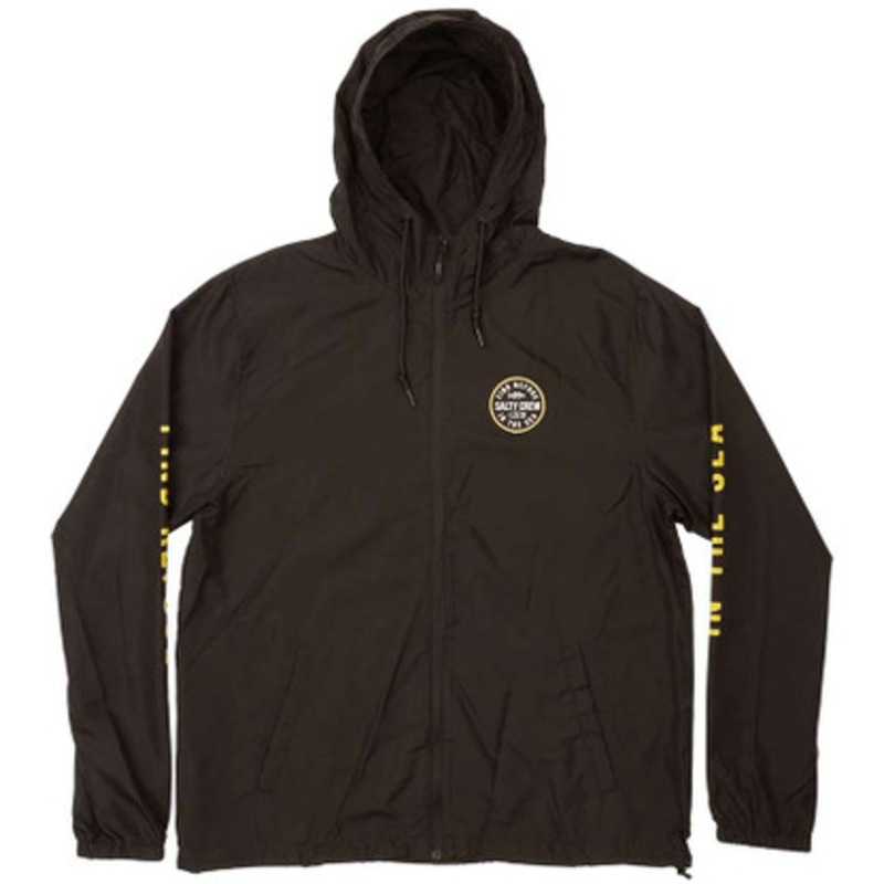 Salty Crew Twin Fin Windbreaker – Black – Large