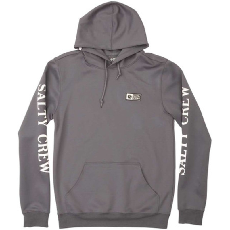 Salty Crew Alpha Tech Fleece Hoodie – Charcoal – Large