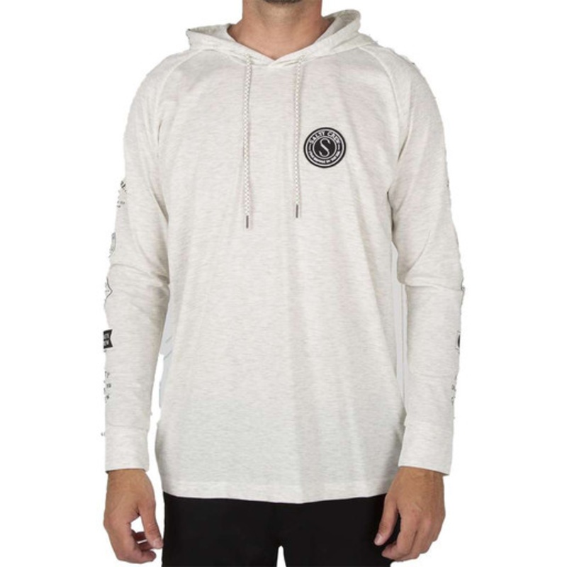 Salty Crew Patchy Hood Tech Tee – Vintage White – X-Large