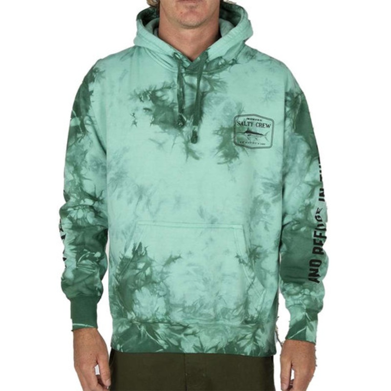 Salty Crew Stealth Tie Dye Fleece – Sea Foam – 2X-Large