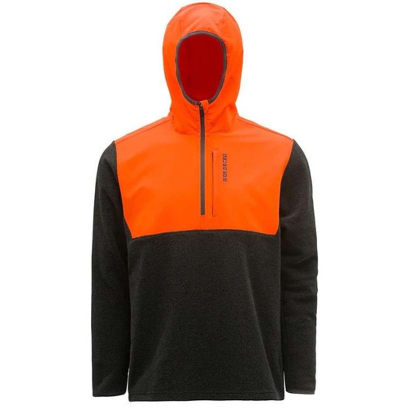 Grundens Bering Pro Fleece 1/4 Zip – Red Orange – X-Large