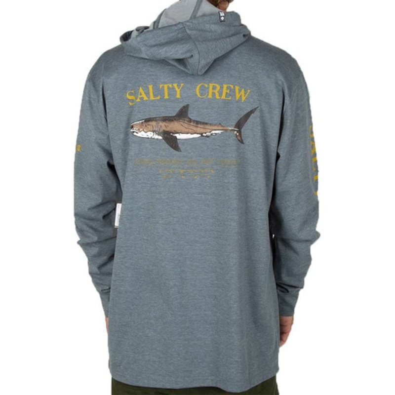 Salty Crew Bruce Hood Tech Tee – Blue – X-Large