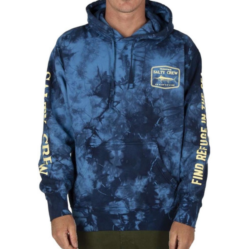 Salty Crew Stealth Tie Dye Fleece – Blue – Large