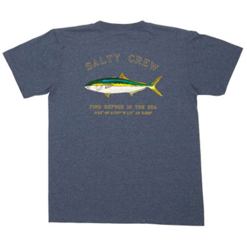 Salty Crew Mossback Short Sleeve T-Shirt – Navy Heather – 2X-Large