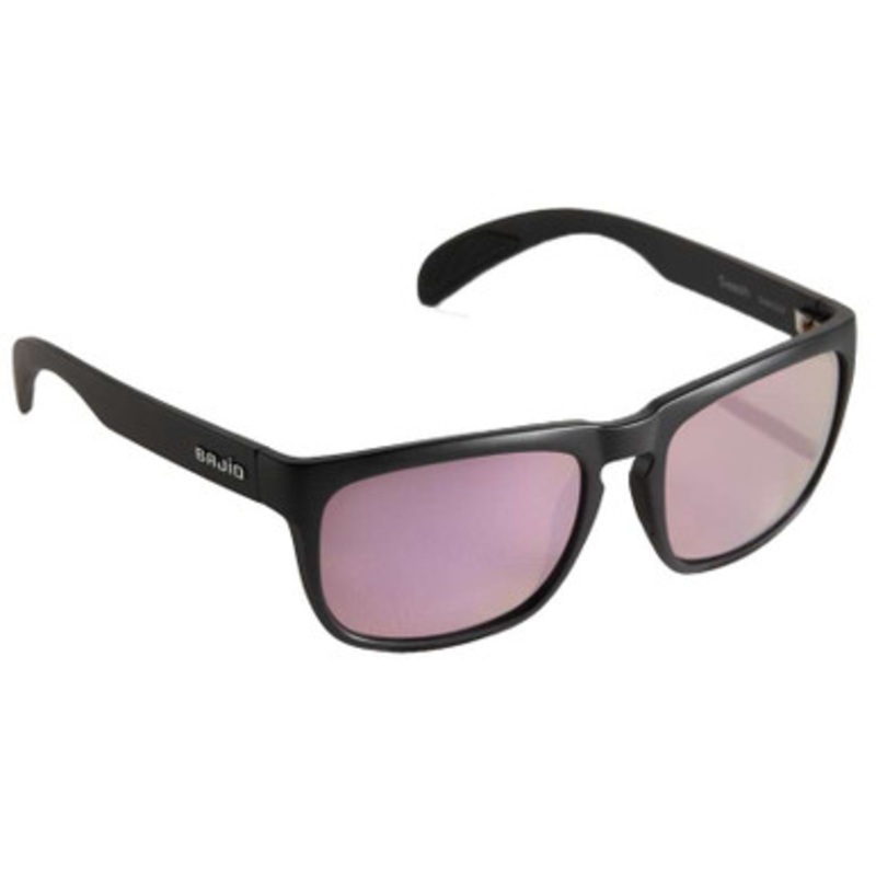 Bajio Swash Sunglasses – Matte Black Frame/Pink Plastic Lens