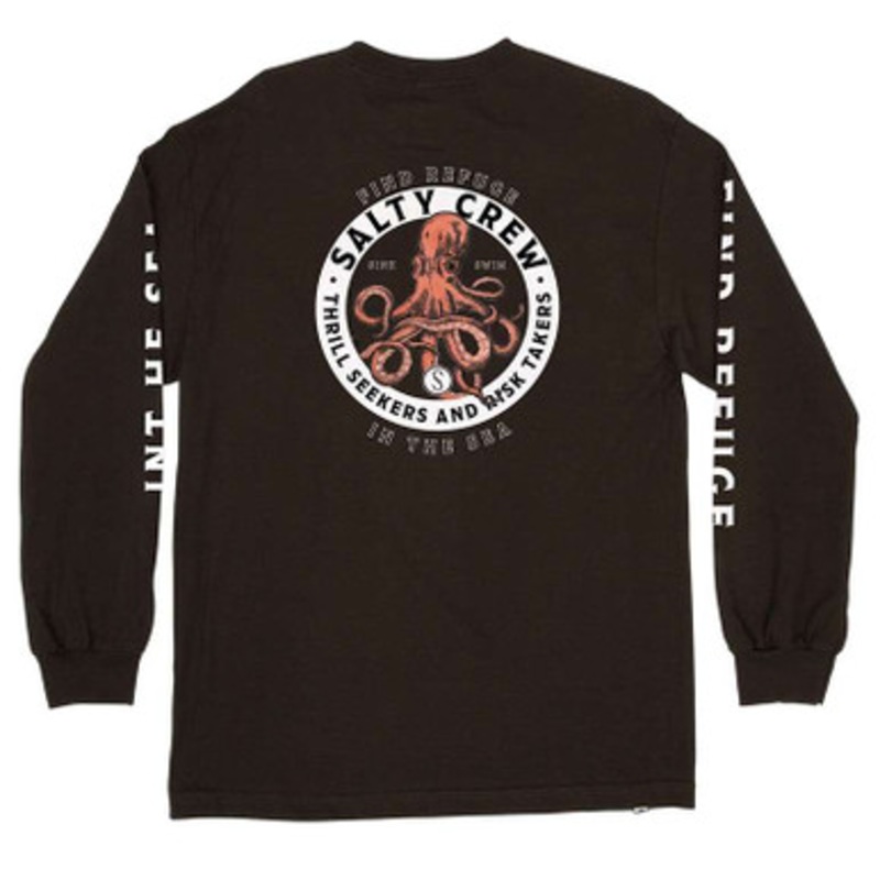 Salty Crew Deep Reach Long Sleeve Shirt – Black – 2XL