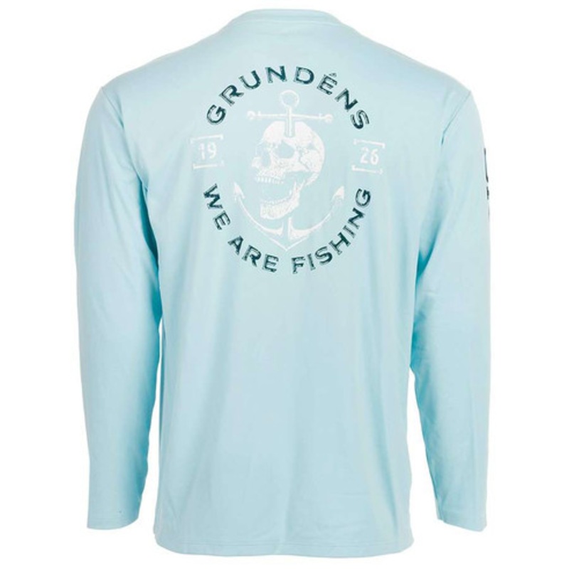 Grundens Tech Tee Long Sleeve Shirt – Anchor Down Print – 2X-Large