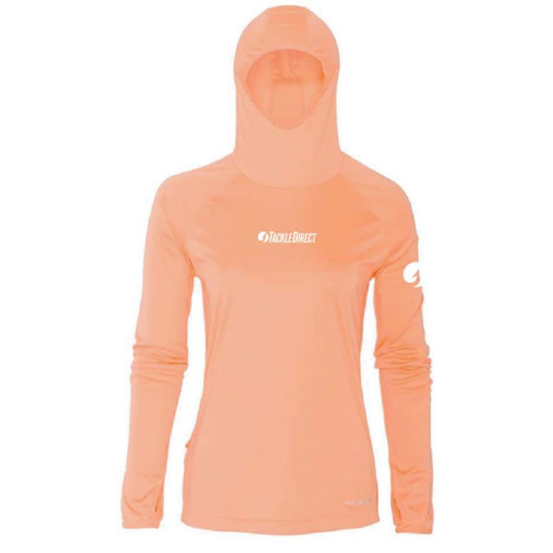 Grundens Women’s Solstrale Hoodie – Coral/TackleDirect Logo – Medium