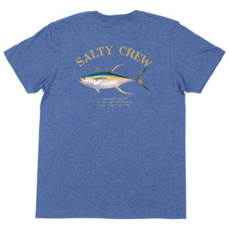 Salty Crew Ahi Mount Short Sleeve T-Shirt – Blue Heather – M