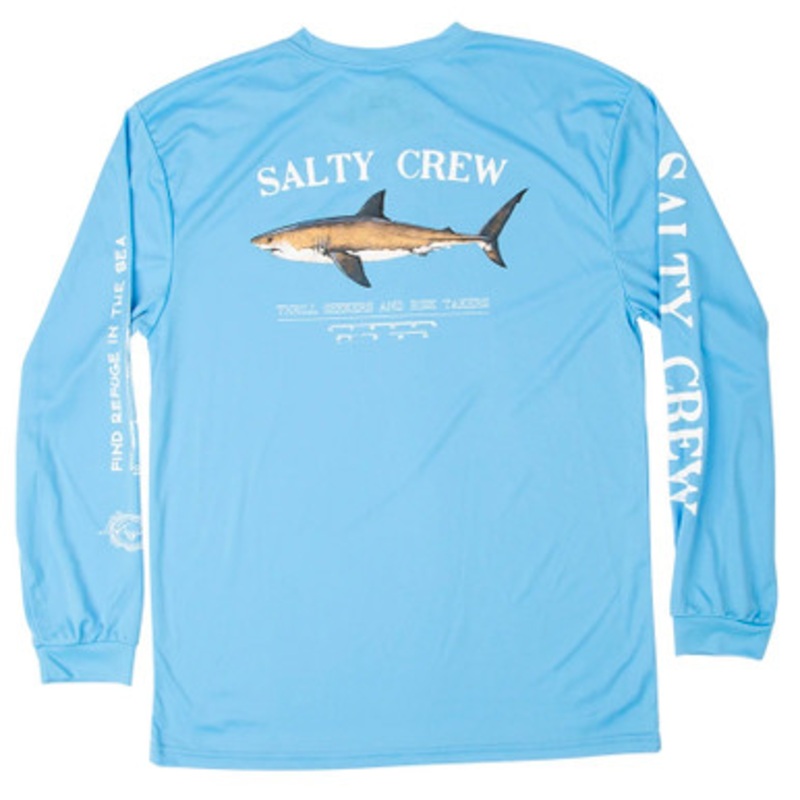 Salty Crew Bruce Long Sleeve Rashguard – Columbia Blue – 2X-Large