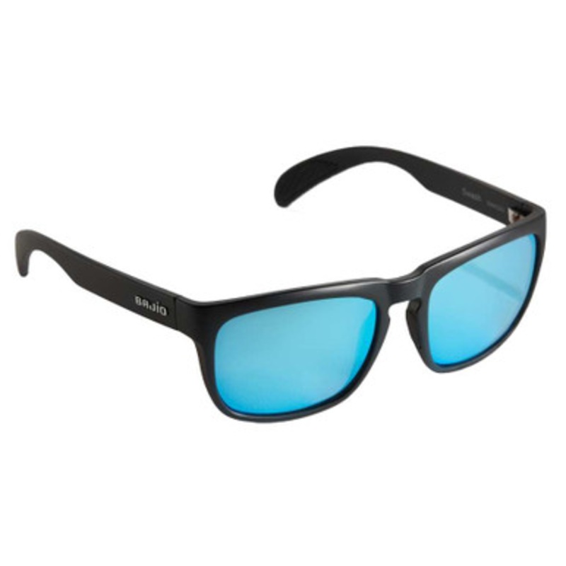 Bajio Swash Sunglasses – Matte Black Frame/Blue Glass Lens