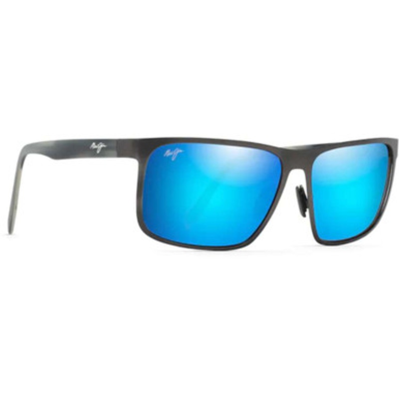 Maui Jim Wana Sunglasses – Brushed Dark Gunmetal Frame/Blue Hawaii Lens