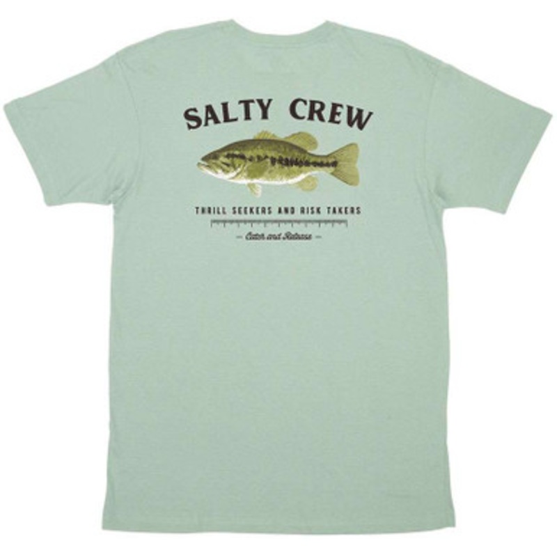 Salty Crew Bigmouth Thrill Seekers & Risk Takers Short Sleeve T-Shirt – Sage – Large