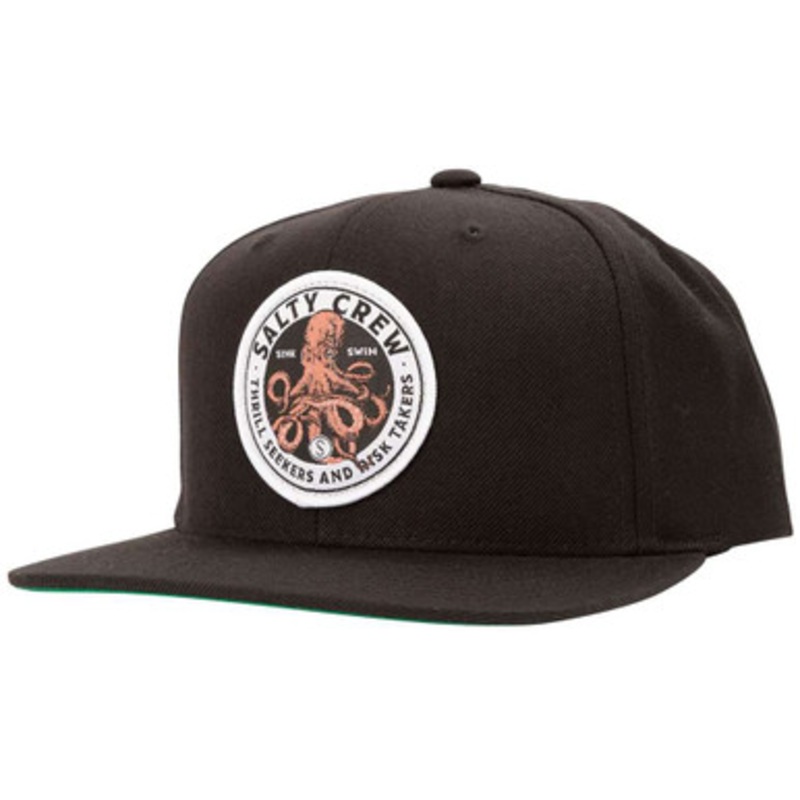 Salty Crew Deep Reach 6 Panel Hat – Black