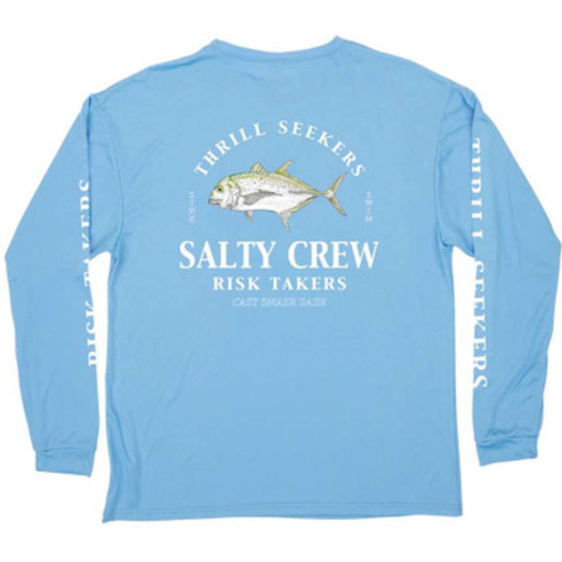 Salty Crew GT Long Sleeve Rashguard – Light Blue – X-Large