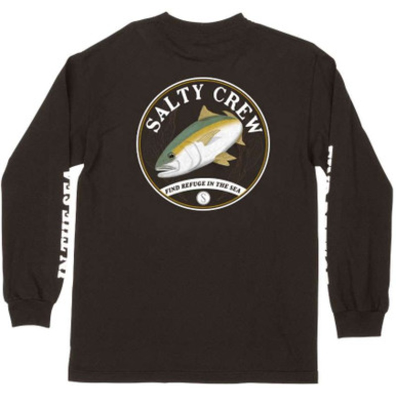 Salty Crew Homeguard Long Sleeve T-Shirt – Black – X-Large