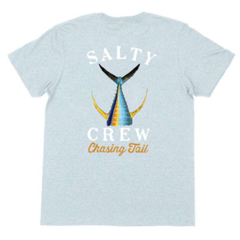 Salty Crew Tailed Short Sleeve T-Shirt – Light Blue Heather – XL