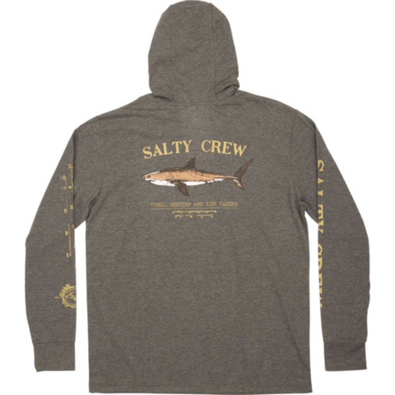 Salty Crew Bruce Hood Tech Tee – Charcoal – Small