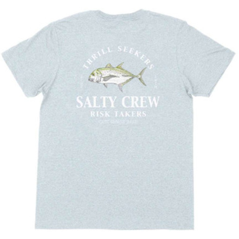 Salty Crew GT Short Sleeve T-Shirt – Light Blue Heather – X-Large