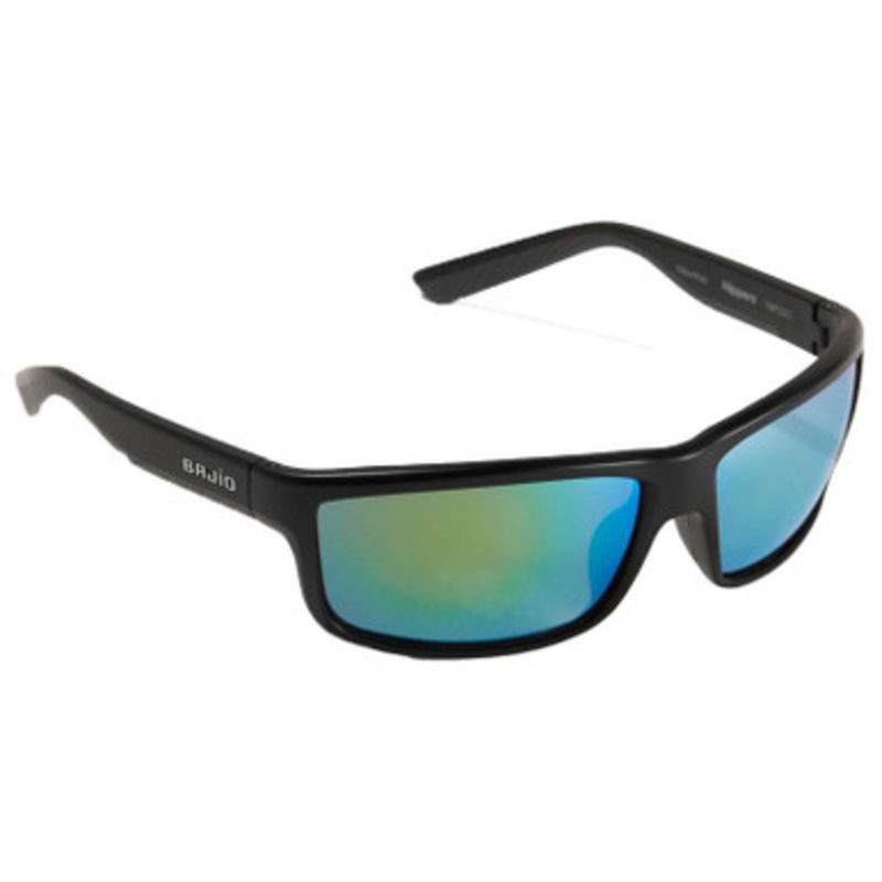 Bajio Nippers Sunglasses – Matte Black Frame/Green Plastic Lens