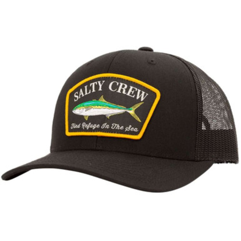 Salty Crew Mossback Retro Trucker Hat – Black