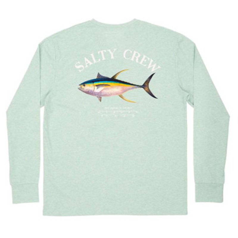 Salty Crew Ahi Mount Long Sleeve Tech T-Shirt – Sage – M