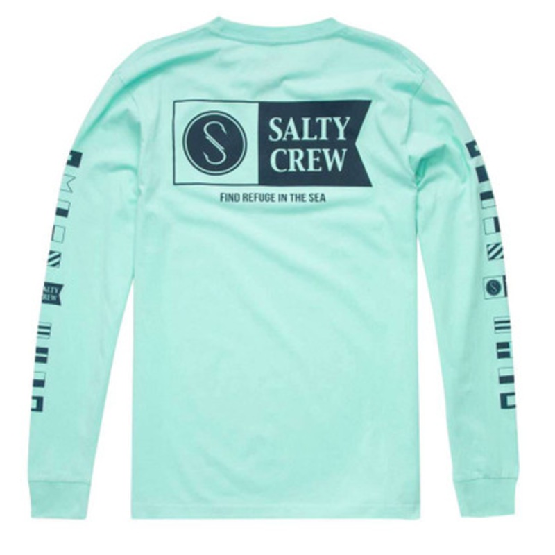 Salty Crew Alpha Premium Long Sleeve Shirt – Sea Foam – Medium