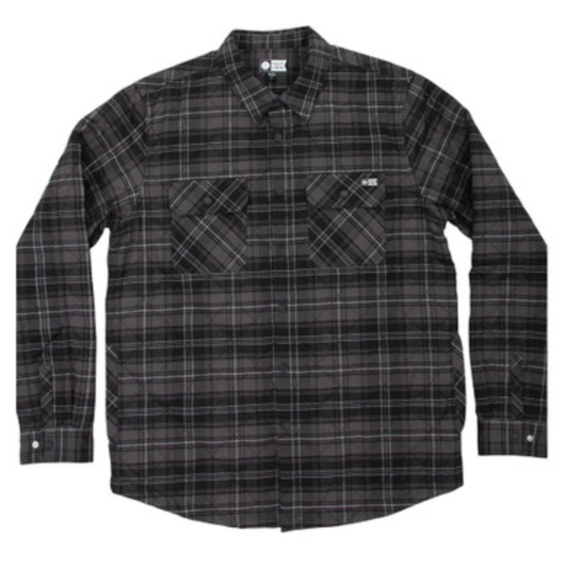 Salty Crew Boatyard Tech Flannel Jacket – Black – Medium