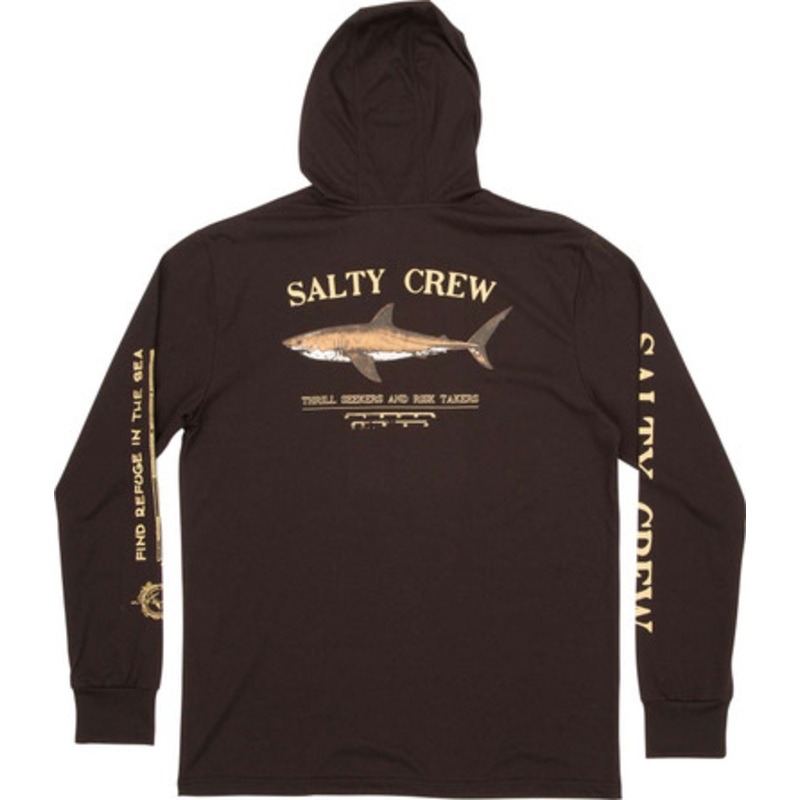 Salty Crew Bruce Hood Tech Tee – Black – 2X-Large