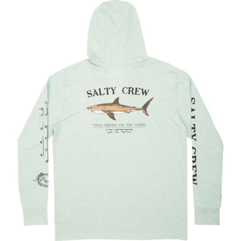 Salty Crew Bruce Hood Tech Tee – Sage – X-Large
