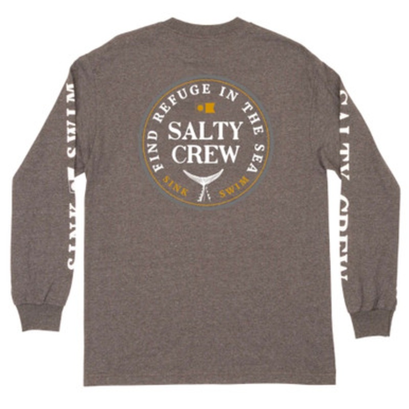 Salty Crew Fathom Standard Long Sleeve T-Shirt – Charcoal Heather – X-Large
