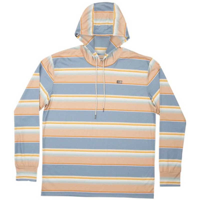 Salty Crew Horizons Long Sleeve Hood Knit T-Shirt – Indigo – Large