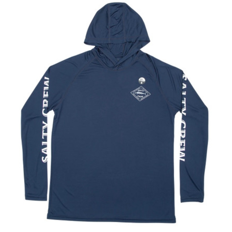 Salty Crew Hotwire Pinnacle Tech Hood Shirt – Navy – X-Large