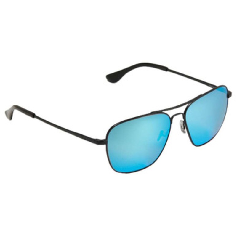 Bajio Snipes Sunglasses – Matte Black Frame/Blue Plastic Lens