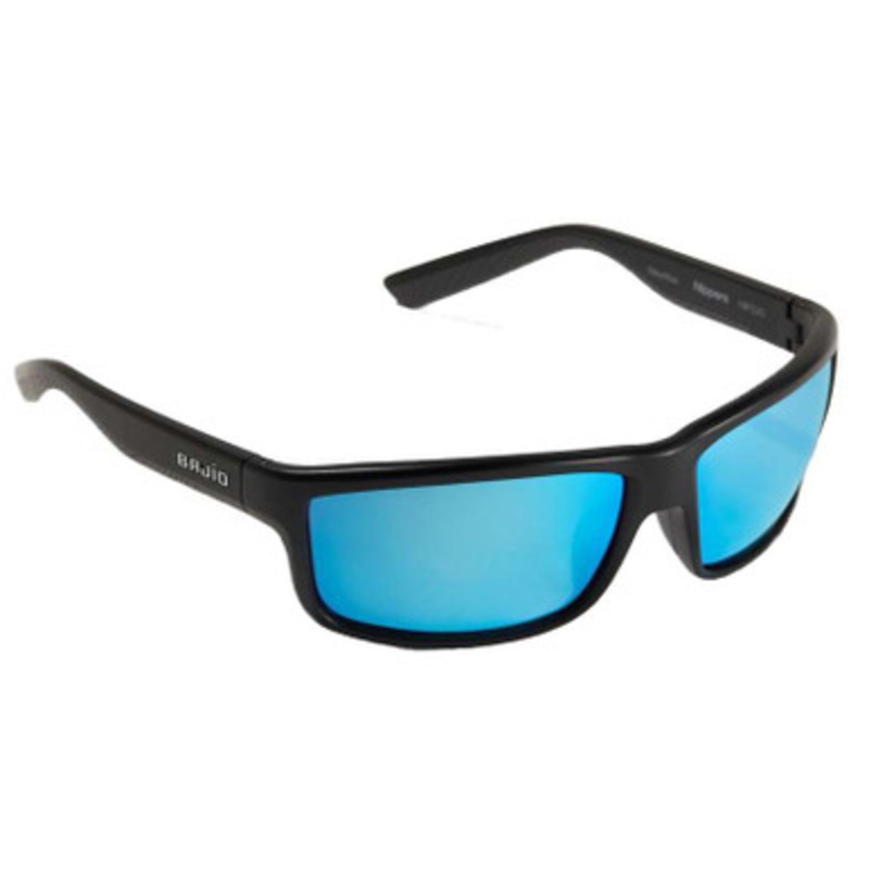 Bajio Nippers Sunglasses – Matte Black Frame/Blue Glass Lens