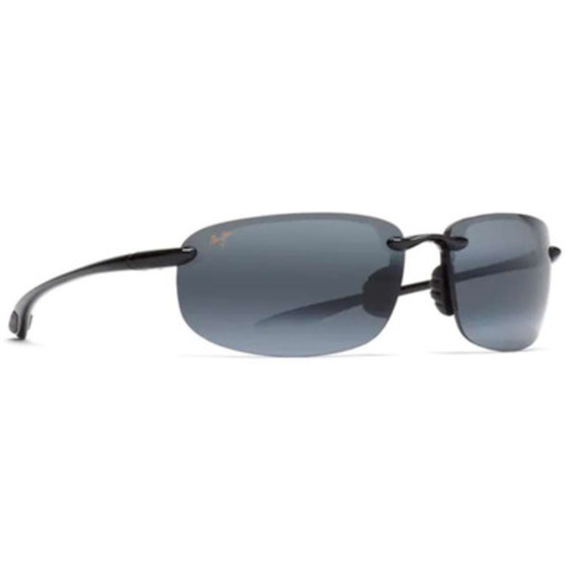 Maui Jim Ho’okipa Asian Fit Sunglasses – Gloss Black Frame/Neutral Grey Lens