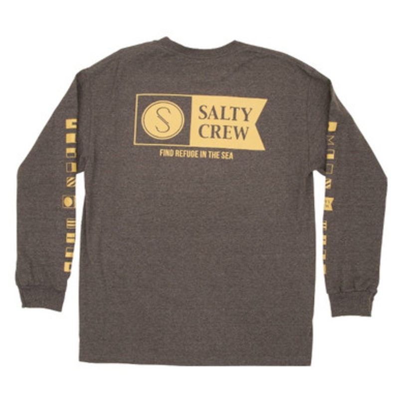 Salty Crew Alpha Long Sleeve T-Shirt – Charcoal Heather – XL