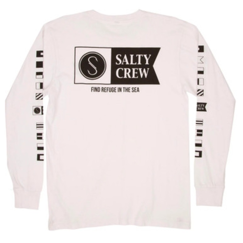 Salty Crew Alpha Premium Long Sleeve Shirt – White – Large