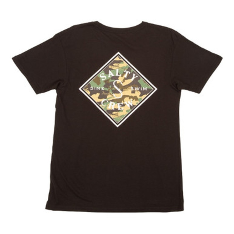 Salty Crew Latitude Short Sleeve Premium T-Shirt – Black – L