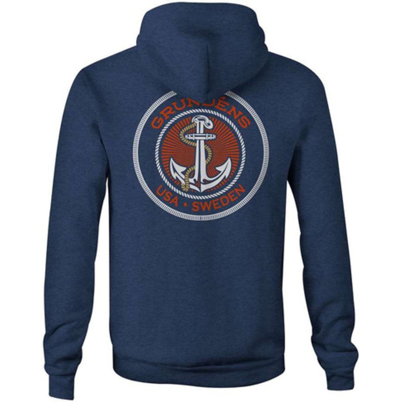 Grundens Displacement DWR Hoodie – Heather Navy – 4X-Large