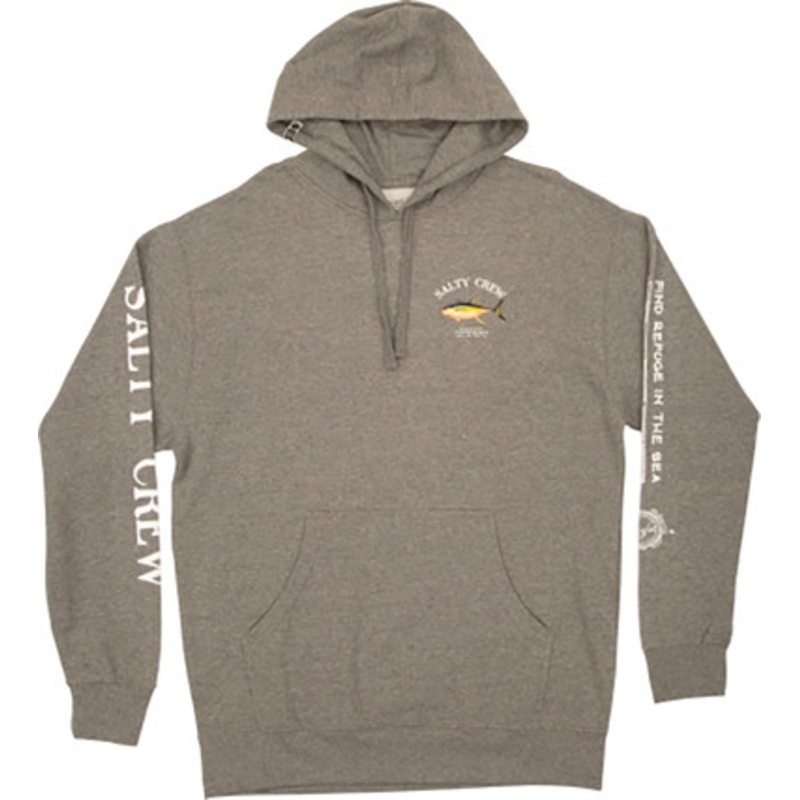 Salty Crew Ahi Mount Fleece Hoodie – Gunmetal Heather – XL