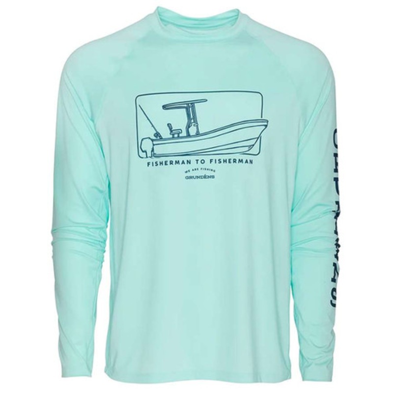 Grundens Solstrale Lightweight Long Sleeve Shirt – Blue Light – X-Large