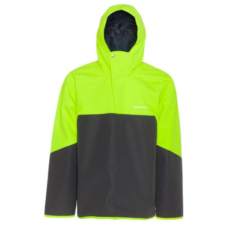 Grundens Ironclad Anorak Jacket – Hi-Vis Yellow/Grey – X-Small