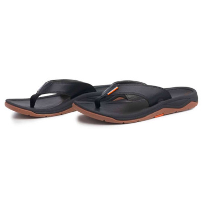 Grundens Leather Captain’s Sandal – Black – 14